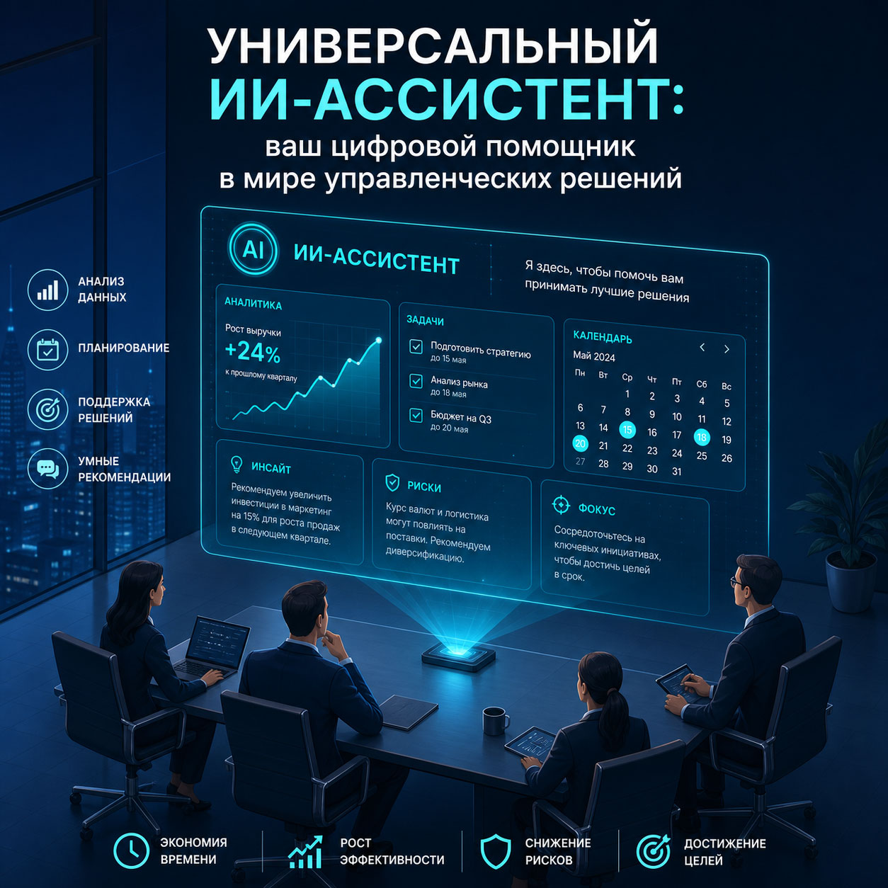 Универсальный ИИ-ассистент: ваш цифровой помощник в мире управленческих решений